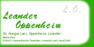 leander oppenheim business card